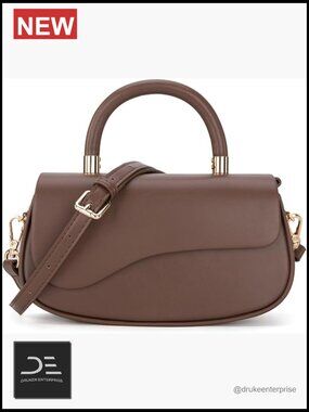 Mini Top Handle Crossbody Purse Faux Leather